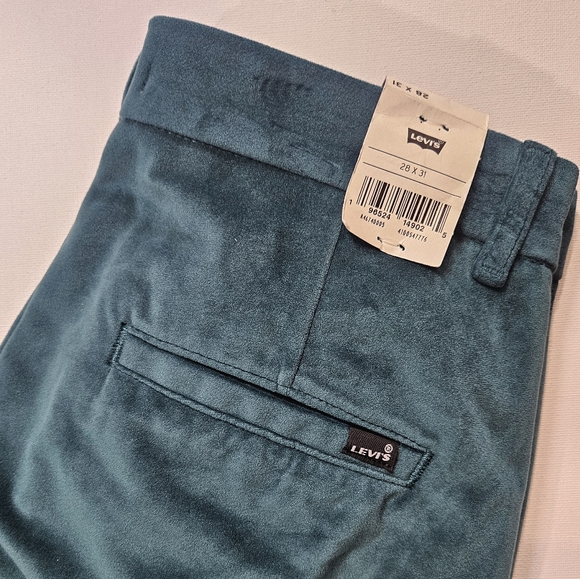 Levis Trouser Pants Womens Baggy 28x31 Green 70s Leisure Suit Loungewear Bottom - Picture 4 of 12